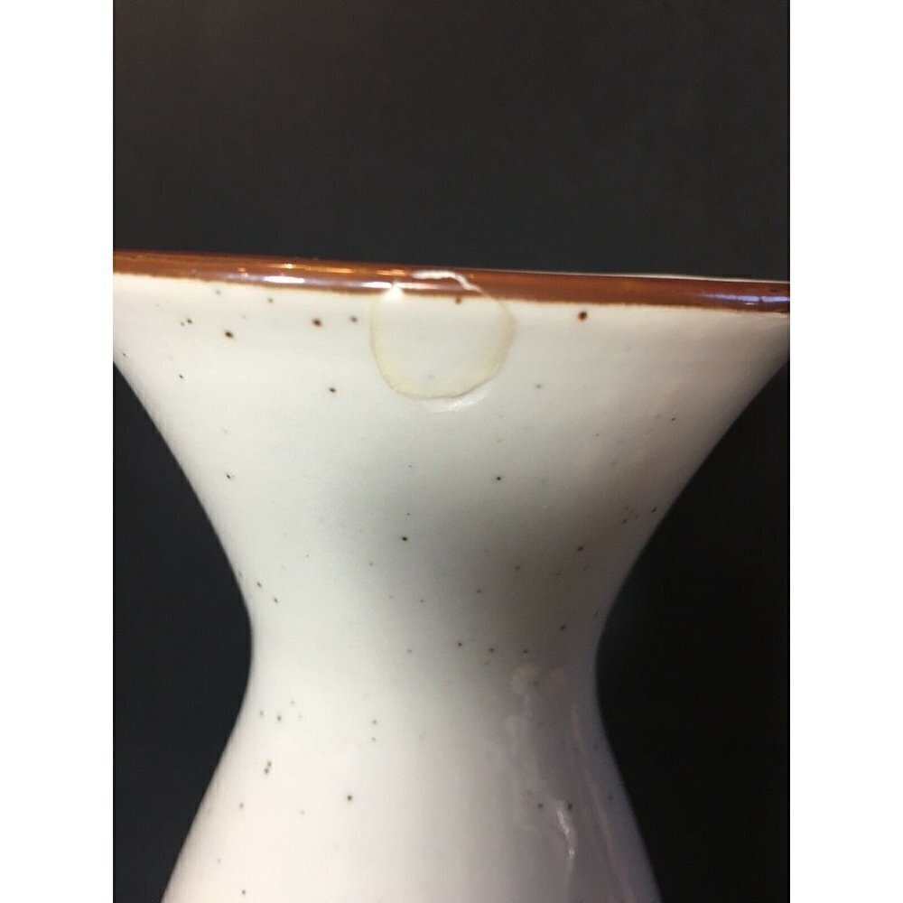 Otagiri 1970s Goblets & Carafe Set Wine Chalice Stoneware Pansy Floral Footed - Picture 12 of 12